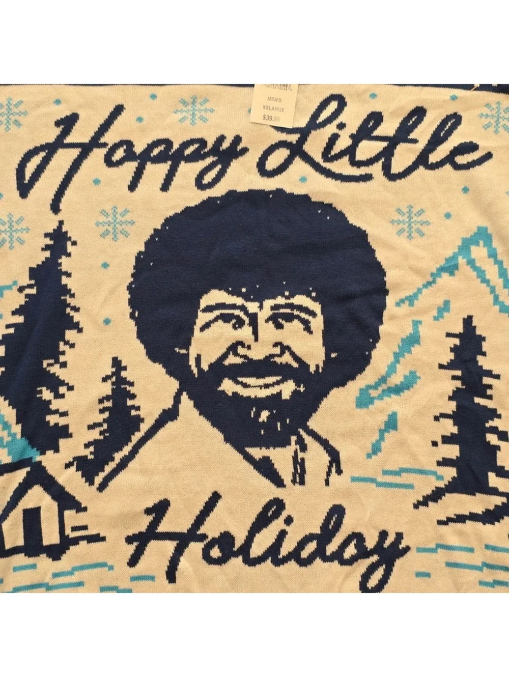 Bob Ross Happy Little Holidays Sweater Men’s XXL NWT